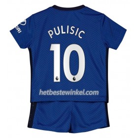 Chelsea Christian Pulisic 10 Voetbaltenues Kind Thuis 2020/21 - SS (+ Korte broeken)